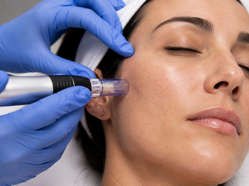 Professional microneedling works — but $300+ per session isn't sustainable